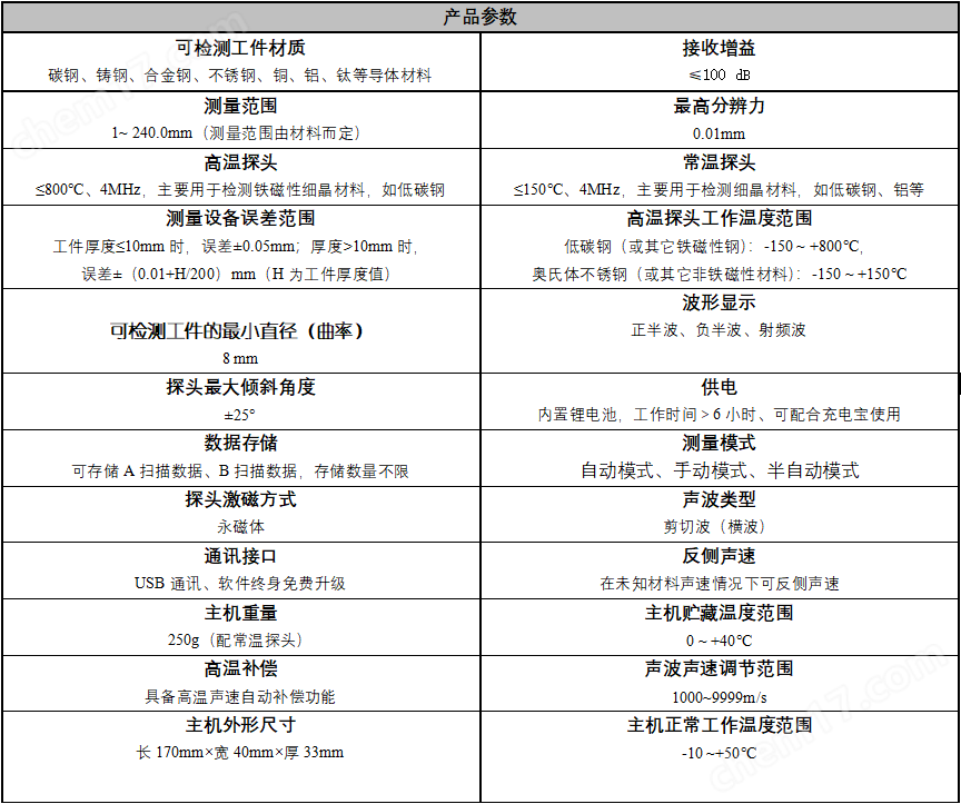 笔式电磁超声测厚仪