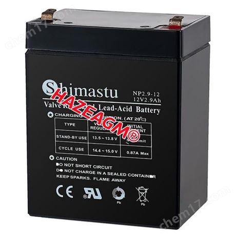 Shimastu蓄電池NP2.9-12 12V2.9AH鉛酸免維護電池 應急照明系統