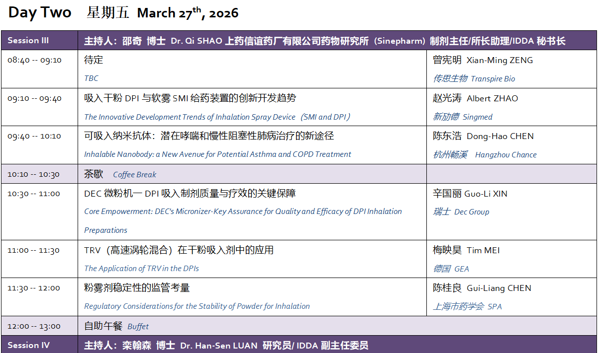 DPI China 2026 | 聚焦吸入制剂前沿，共探技术创新之路