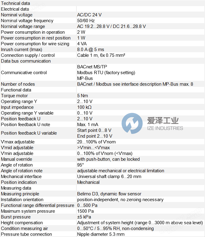 BELIMO執(zhí)行器LMV-D3-MOD